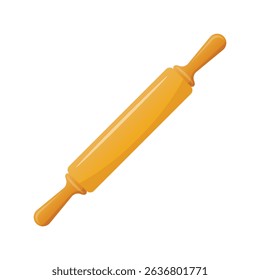 Rolling pin icon in flat style. Cooking equipment vector illustration on isolated background. Cookware sign business concept.