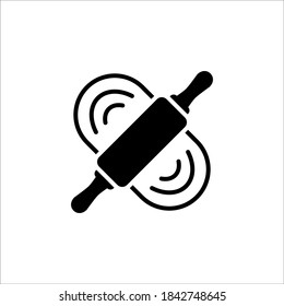 rolling pin icon glyph style design