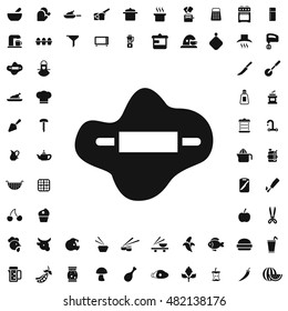 Rolling pin icon illustration isolated vector sign symbol