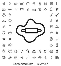 Rolling pin icon illustration isolated vector sign symbol