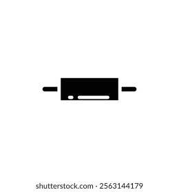 Rolling pin icon Isolated flat vector in outline