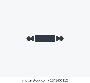 Rolling pin icon isolated on clean background. Rolling pin icon concept drawing icon in modern style. Vector illustration for your web mobile logo app UI design.