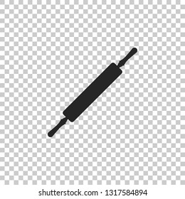 Rolling pin icon isolated on transparent background. Flat design. Vector Illustration