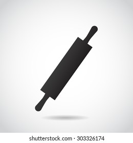 Rolling pin icon isolated on white background. Vector art.
