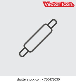 Rolling pin icon isolated sign symbol and flat style for app, web and digital design. Vector illustration.