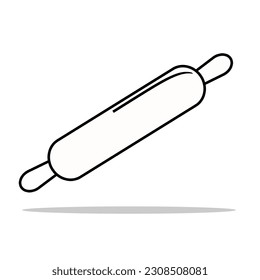 Rolling pin icon. Kitchen baker roller sign. Vector illustration.