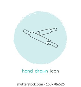 Rolling pin icon line element. Vector illustration of rolling pin icon line isolated on clean background for your web mobile app logo design.