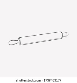 Elemento de línea de icono del pin de giro. Ilustración vectorial de la línea de icono de pin móvil aislada en fondo limpio para el diseño del logotipo de la aplicación móvil web.