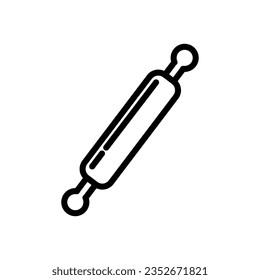 rolling pin icon line style vector