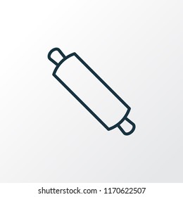 Rolling pin icon line symbol. Premium quality isolated dough element in trendy style.