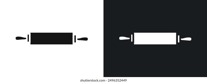 rolling pin icon linear graphics set vector in black