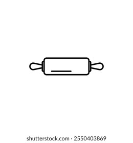 Rollendes Pin-Symbol lineares Logo einzeln