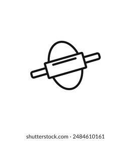 Rolling pin icon logo sign vector outline
