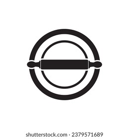 rolling pin icon logo vector design template illustration