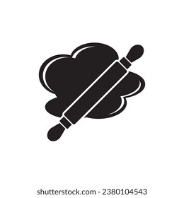 rolling pin icon logo vector design template illustration