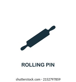 Rolling Pin icon. Monochrome simple Cooking icon for templates, web design and infographics