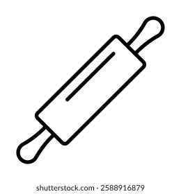 rolling pin icon Outline vector symbol sign