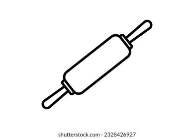 rolling pin icon. icon related to element of bakery, Cook, kitchen. Line icon style design. Simple vector design editable