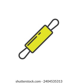 rolling pin icon. sign for mobile concept and web design. outline vector icon. symbol, logo illustration. vector graphics.