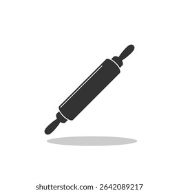 Rolling pin icon sign with shadow