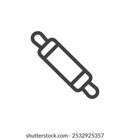 Rolling pin icon Simple outline vector logo