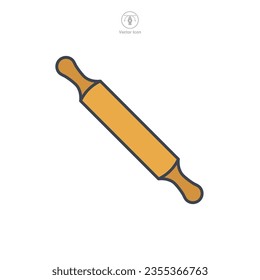 Rolling Pin icon symbol vector illustration isolated on white background