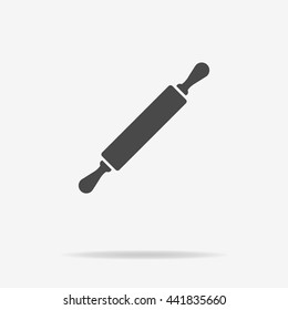 Rolling pin icon. Vector concept illustration for design.