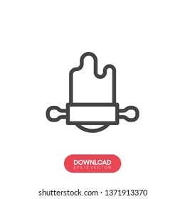 rolling pin icon, vector illustration - Vector