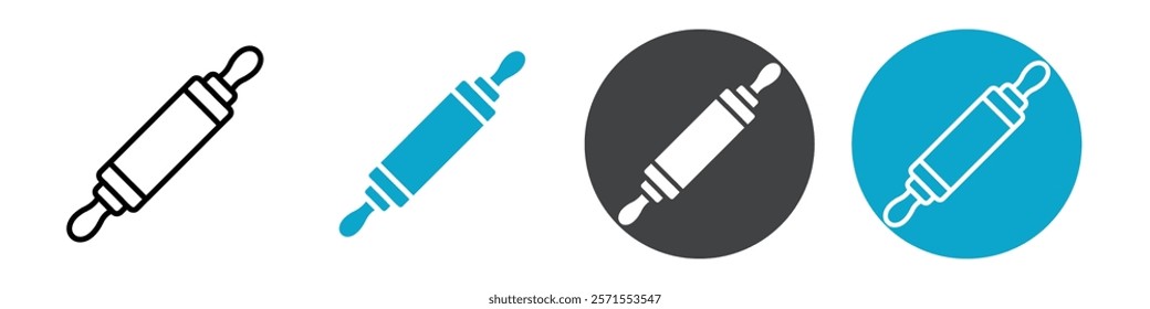 rolling pin icon Vector illustration in black