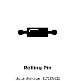 Rolling Pin icon vector isolated on white background, logo concept of Rolling Pin sign on transparent background, filled black symbol