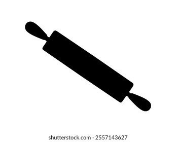 rolling pin icon vector on white background. bread maker roller icon