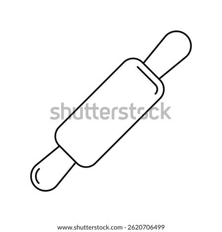 rolling pin icon with white background vector stock illustration