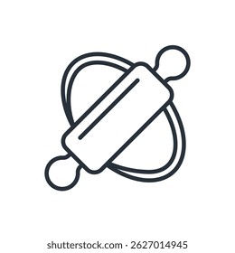rolling pin icons isolated on White Background. Flat style design