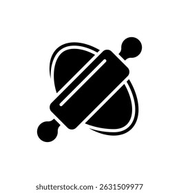 rolling pin icons isolated on White Background. Flat style design
