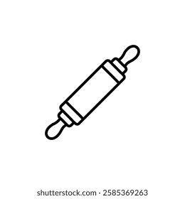 rolling pin iconVector illustration in black