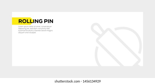 ROLLING PIN AND ILLUSTRATION ICON CONCEPT