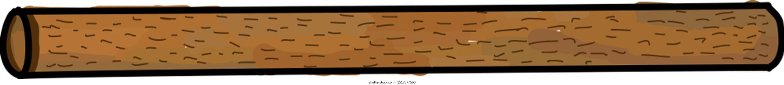 Rolling pin, illustration, vector on white background.