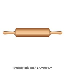 rolling pin isolated in color