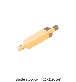 Rolling pin isometric left top view 3D icon
