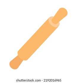 rolling pin kitchen icon isolated flat