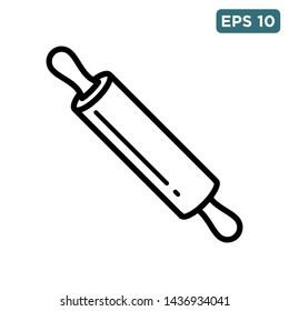 rolling pin - kitchen utensil icon vector design template