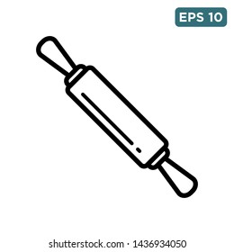 rolling pin - kitchen utensil icon vector design template