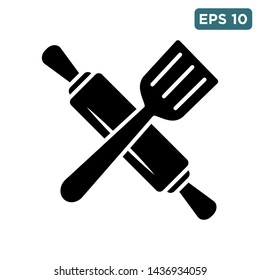 rolling pin - kitchen utensil icon vector design template