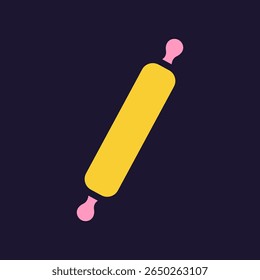 Rolo. Ícone de utensílio. Vetor de cor utensílio de cozinha e ferramenta. Ilustração de talheres