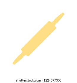Rolling pin. Kithsen utensil. Vector illustration. Rolling pin silhouette