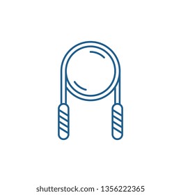 Rolling pin line icon concept. Rolling pin flat  vector symbol, sign, outline illustration.