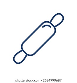 Rolling Pin Line Icon. Editable Stroke Kitchen Utensil Outline Sign