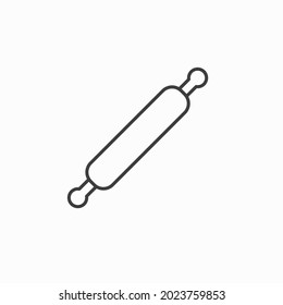 Rolling pin line icon. linear style sign for mobile concept and web design. Dough rolling pin outline vector icon. Kitchen utensils symbol