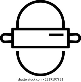 Rolling Pin Line Icon, Vector Icon