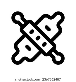 rolling pin line icon. vector icon for your website, mobile, presentation, and logo design.